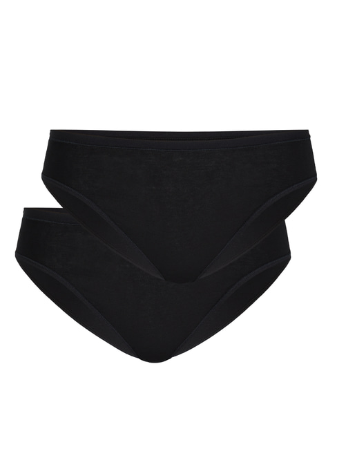 Calida Women's Comfort Stretch Cotton Medium Leg Panties, 26024, Black, S  at  Women's Clothing store: Briefs Underwear