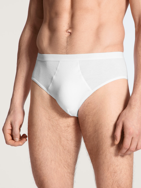 Classic briefs without fly front Serie Noblesse Colour white