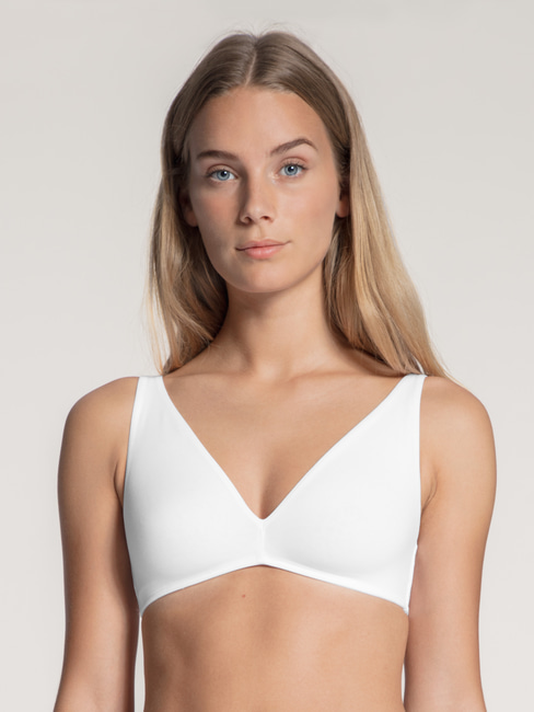 Women's Calida 04375 Natural Comfort Cotton Soft Cup Bra (White 32A) 