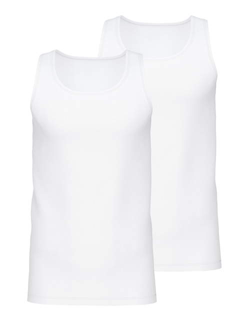 CALIDA Natural white Benefit Athletic-Shirt, two-pack