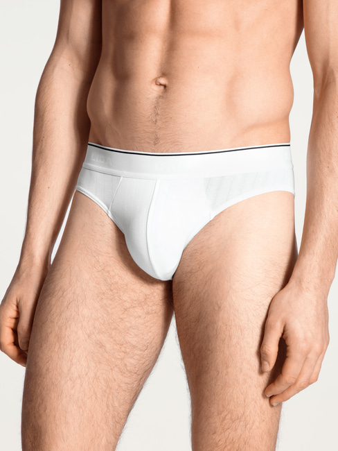 Calida Men's Clean Line Micro Modal Brief, 23785, White, S at  Men's  Clothing store