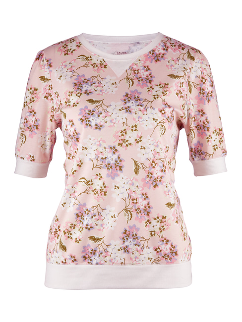 Rosy short pink sleeve Shirt Favourites CALIDA