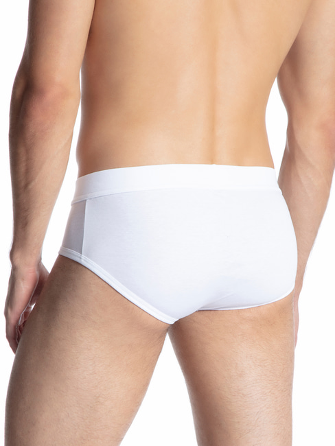 Ladies 100% Cotton Interlock Cuff Leg Panties in White