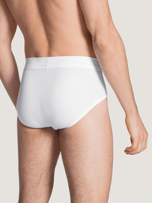 Classic Underwear Mens Flap Front Briefs Underpants, White, S