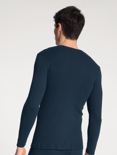 CALIDA Cotton 1:1 Shirt long sleeve blue
