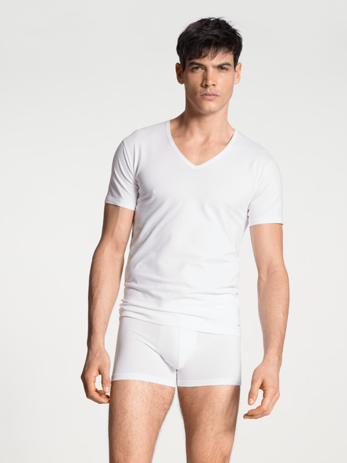 CALIDA Cotton V-Shirt Code white