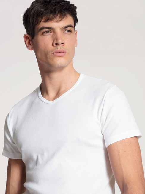 V-shirt white 1:1 CALIDA Cotton