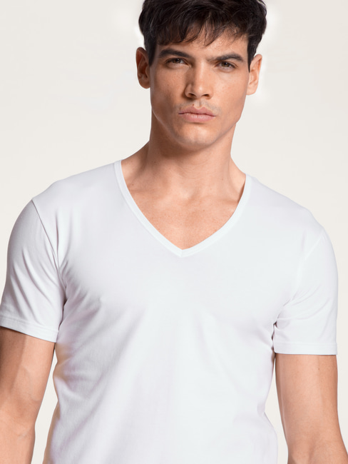 CALIDA Cotton Code V-Shirt white