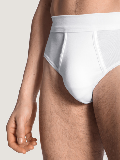 Cotton 2.2 Classic Boxer Brief w/ Fly WHT XL by Calida