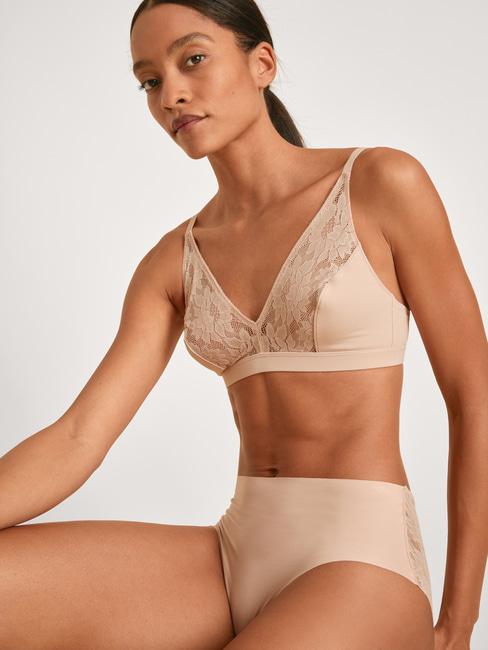 Bras  Womens Calida Modal Deluxe Soft Bra Bleached Apricot
