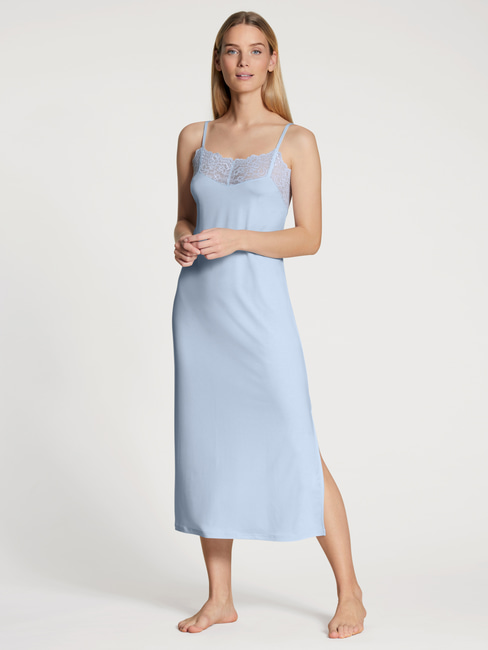 CALIDA Elegant Dreams Chemise de nuit bretelles spaghetti bleu